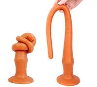 Anale Dildo Plug Anale Plug La Prostata Massage Anotator Per Uomo Materiale in Silicone Morbido Unisex 30Cm-60Cm 4 Taglie Da Scegliere Tra Sextoysets Per Coppie Set Per Coppie E Omosessuali,D'oro,50cm