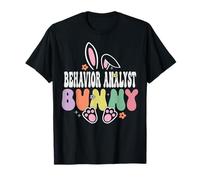 Analista del comportamento Bunny Easter Day Groovy Family Matching Maglietta