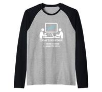 Analista di Dati Programma di Oggi Analista di Scienza dei Dati del caffè Maglia con Maniche Raglan