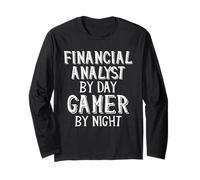 Analista finanziario di Day Gamer By Night Finance Analyst App Maglia a Manica