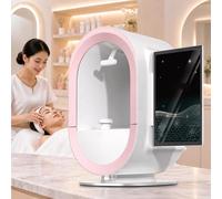 Analizzatore 3D Professionale Della Pelle Del Viso, Scanner Intelligente Ad Alta Risoluzione Con Schermo Da 13,3in, Analisi Di 12 Spettri E 30 Indicatori Per Il Rilevamento Profondo Di Pori(Pink)