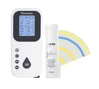 Analizzatore Acqua Digitale per Piscina e Spa Test Kit Professionale per Cloro Libero e Totale, pH, Durezza, Alcalinità, Acido Cianurico, Bromo Tecnologia Fotoelettrica Include Strisce Reattive