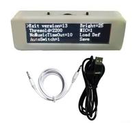 Analizzatore audio da 8,5 cm con indicatore di livello del ritmo musicale VU Meter con microfono integrato e AUX (bianco)