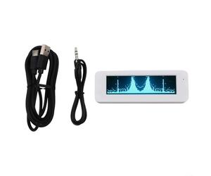 Analizzatore audio da 8,5 cm con indicatore di livello del ritmo musicale VU Meter con microfono integrato e AUX (blu)