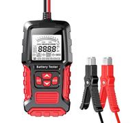 Analizzatore batteria auto 12 V 24 V per testare batterie al gel bagnate con schermo LCD e risultati CCA SOH SOC (rosso)