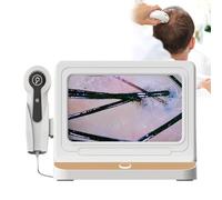 Analizzatore Capelli diagnosi della Pelle diagnostico dei capelli, microscopio digitale LCD da 10 pollici 50-200X per cuoio capelluto, per test e analisi dei follicoli, lente d'ingrandimento