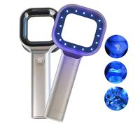 Analizzatore cutaneo con lampada Woods, analizzatore d'ingrandimento professionale per test cutanei a domicilio, saloni SPA, anche per la cura di cani/gatti, area lente visibile 40 * 40 mm, 365 nm