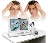 Analizzatore del cuoio capelluto con schermo HD da 11" Microscopio digitale per capelli 50X/200X per saloni di parrucchieri Monitoraggio della salute dei capelli per tutta la famiglia