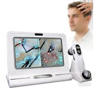 Analizzatore del cuoio capelluto HD da 11 pollici Microscopio digitale 50X/200X con memoria integrata Impugnatura per uso domestico e professionale in salone