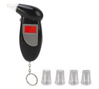 Analizzatore del respiro digitale portatile per tester alcolico con 5 bocchie per i conducenti delle forze dell'ordine materiale ABS 118 x 70 x 28mm