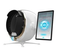 Analizzatore della pelle del viso, macchina per l'analisi della pelle con IA da 38 MP, rilevatore di umidità per salone di bellezza e casa, supporto multilingue, display da 21,5 pollici