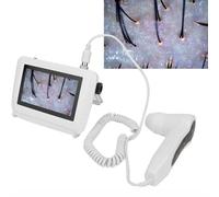 Analizzatore di capelli di pelle e capelli diagnostico, schermo LCD da 5 pollici, tester di umidità digitale, cuoio capelluto 50X 200X per analisi del cuoio capelluto, casa, salone di bellez