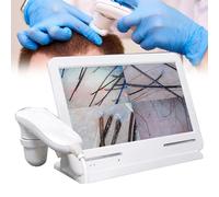 Analizzatore di capelli di pelle e capelli, macchina per analisi diagnostica e tester HD, LCD da 10,1 pollici, lente d'ingrandimento per telecamera del cuoio capelluto