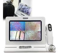 Analizzatore di capelli e capelli per diagnosi della pelle, scanner diagnostico per analisi del cuoio capelluto da 11 pollici, microscopio HD 50X/200X, analizzatore di follicoli multifunzion
