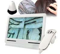 Analizzatore di capelli e diagnosi della pelle - Schermo da 10,1 pollici 200X Analisi del follicolo del cuoio capelluto per salone di bellezza domestico Spa 10 milioni di pixel + 4 confronto