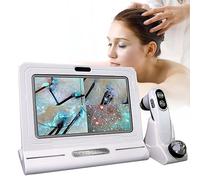 Analizzatore di capelli, microscopio digitale per diagnosi della pelle, 27,9 cm, per cuoio capelluto e follicolo, rilevatore di pelle e capelli per casa, salone di bellezza spa, ingrandimento 50X