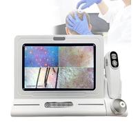 Analizzatore di Capelli per Diagnosi della Pelle Microscopio per il rilevamento dei peli della pelle 50-200X, microscopio portatile HD da 11 pollici di follicoli multifunzionale