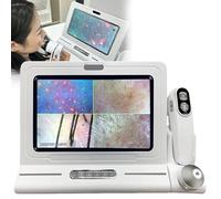 Analizzatore di Capelli per Diagnosi della Pelle per il cuoio capelluto, rilevatore di peli e pelle, microscopio HD da 11 pollici per test follicolari multifunzionali, analisi intelligente,
