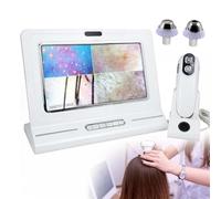 Analizzatore di Capelli per Diagnosi della Pelle per il rilevamento dei peli della pelle, microscopio digitale multifunzione da 11 pollici, ingranditore, confronto a quattro immagini e memor