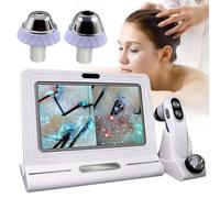 Analizzatore di Capelli per Diagnosi della Pelle rilevazione dei peli della pelle, LCD da 11 pollici e di follicoli multifunzionale casa e il salone di bellezza con doppie testine 50X/200X,