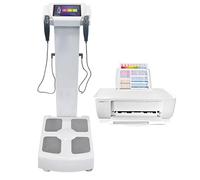 Analizzatore di grasso corporeo, bilancia per grasso corporeo completo, bilancia per analisi della composizione corporea con display LCD e stampante, per massa muscolare, grasso, per palestra White