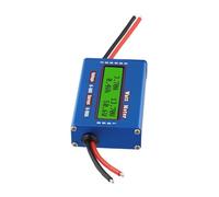 Analizzatore di potenza CC con display LCD a doppia linea, 4-60 V/0-100 A/0-6554 W per pannelli solari e sistemi di energia eolica, alloggiamento in ABS blu (84 x 50 x 20 mm)