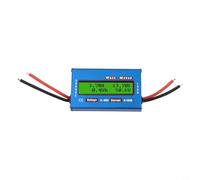 Analizzatore di potenza CC con display LCD a doppia linea, risoluzione 0-100A / 4-60V / 0,1W, per pannello solare e turbina eolica, bassa resistenza (0,00