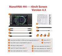 Analizzatore di rete vettoriale da 4 pollici VNA-H4 aggiornato 10k-1.5GHz HF VHF UHF Antenna Analyzer versione 4.3 con slot for scheda SD Analisi della potenza del segnale(NanoVNA-H4)