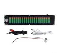 Analizzatore di spettro musicale con equalizzatore DSP e equalizzatore a 15 bande, display LED VU in acrilico, frequenza di campionamento 48 kHz, alimentazione USB, per decorazione desktop e