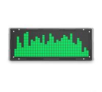 Analizzatore di spettro VU Meter stereo a 32 bit con display musicale a LED, 8 livelli di luminosità, algoritmo FFT, per analisi del segnale audio e produzione musicale (verde)