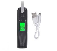 Analizzatore di ubriachi portatile wireless ad alta precisione con risposta rapida per alcol etilico con display LCD per conducenti professionisti e uso personale Materiale PC (Nera)