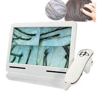 Analizzatore per capelli e diagnosi della pelle, microscopio digitale LCD da 10,1 pollici per cuoio capelluto, test e analisi dei follicoli, lente d'ingrandimento, follicolo ricaricabile per
