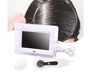 Analizzatore Per Pelle E Capelli Da 7", Rilevatore Del Follicolo Pilifero Del Cuoio Capelluto, Con Lente Di Ingrandimento 50X/200X, Supporta Immagini Con Fermo Immagine,Charging