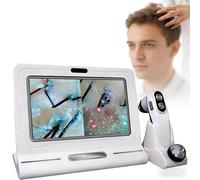 Analizzatore professionale del cuoio capelluto con display HD da 11" Sonda portatile con impugnatura Endoscopio per capelli e pelle per consulenze in centri estetici per la testa