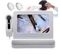 Analizzatore professionale per peli della pelle con schermo LCD HD da 11 pollici, ingrandimento 50x/200x per un'analisi completa della pelle e dei capelli (argento)