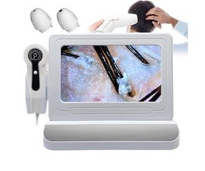 Analizzatore professionale per peli della pelle con schermo LCD HD da 11 pollici, ingrandimento 50x/200x per un'analisi completa della pelle e dei capelli (argento)