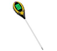 Analizzatori del suolo 4 in 1 Test completo del suolo con letture accurate della temperatura e della luce per la salute delle piante Batteria libera Meter