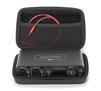 Analog Cases GLIDE Case per Motu M2 o M4 o interfacce audio comparabili, custodia protettiva (borsa da trasporto in finta pelle impermeabile, con scomparto per cavi nel coperchio), Nero