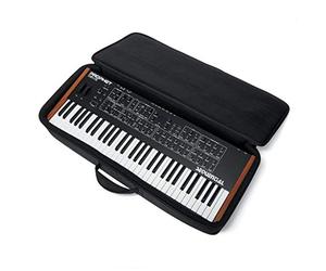 Analog Cases SUSTAIN Case 49 per 49 Key Synthesizer (imbottitura in schiuma EVA da 2 cm, pannelli in plastica, ampia tasca esterna, tracolla a zaino, maniglia spessa e cerniere grandi), Nero