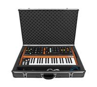 Analog Cases UNISON Case per il Behringer Poly D o sintetizzatori simili (custodia per il trasporto, protezione angolare in alluminio, coperchio imbottito con maniglia, vani portacavi), nero
