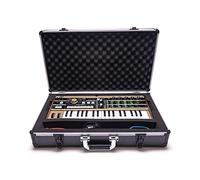 Analog Cases UNISON Case per Korg MicroKorg o similari Midi Controller/Sintetizzatore/Vocoder (custodia per il trasporto, protezione angolare in alluminio, coperchio imbottito con maniglia), Nero