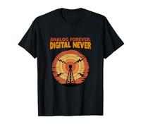 Analog Forever Digital Never Ham Radio Amateur Radio Maglietta