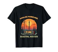 Analog Forever Digital Never Ham Radio Amateur Radio Maglietta