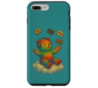 Analogico Felice Amante Musica Arcobaleno Orso Vaporwave Estetica Custodia per iPhone 7 Plus/8 Plus