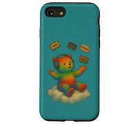 Analogico Felice Amante Musica Arcobaleno Orso Vaporwave Estetica Custodia per iPhone SE (2020) / 7 / 8
