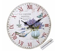 Analogico Orologio Parete Vintage TFA 60.3045 Grande Al Quarzo 337 MM Retrò Tema