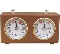 Analogico per Scacchi Gioco OrologioTimer per scacchi, orologio a scacchi,Timer per Scacchiera,analogico, meccanico alla rovescia, chess clock, in legno, timer per torneo, gioco da tavolo(Kaki)