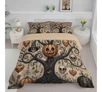 ANALTIRCE Trapunta Matrimoniale, Piumone Invernale in Microfibra, Caldo e Traspirante Reversibile Gotico Rami Alberi Strani Piumino per 4 Stagioni, 240x220cm Trapuntino con 2 Federa 50x75cm