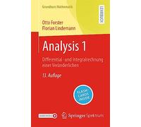 Analysis: Differential Und Integralrechnung Einer Veränderlichen - Includes Digital Download