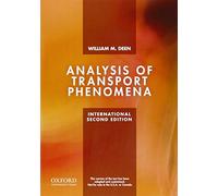 William M. Deen Analysis of Transport Phenomena (Tascabile)